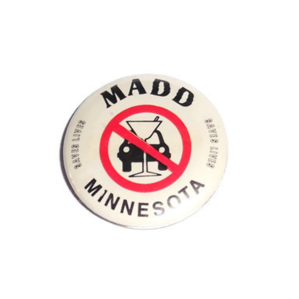 Vintage MADD Mother Against Drunk Driving Pin 80s